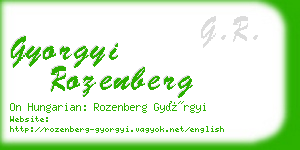gyorgyi rozenberg business card